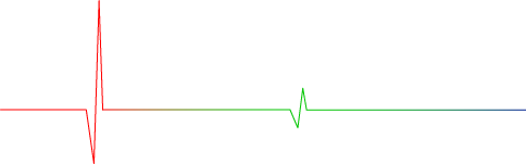 moving animated sign wave in red and green to show healthy and vehicle problems