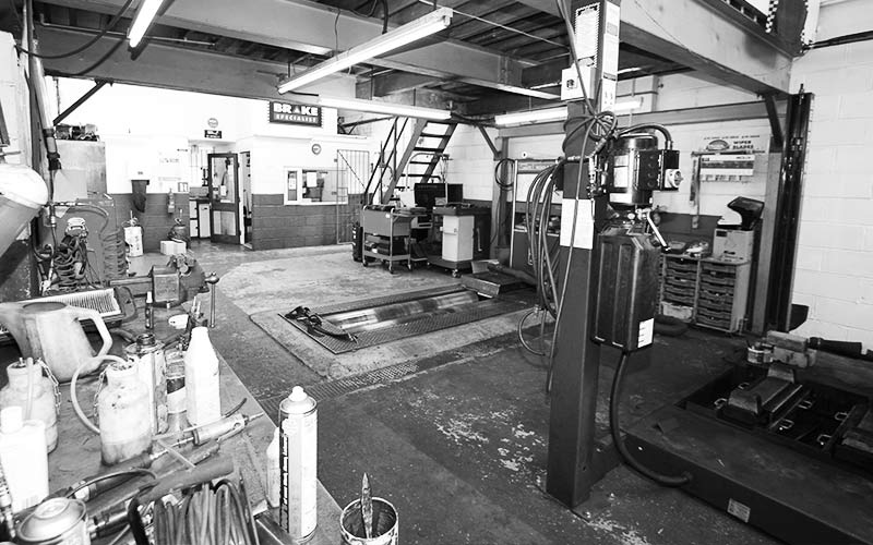 excels first 2 level servicing workshop in black and white