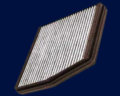 close up of a modern car pollen filter for an audi a4 engine